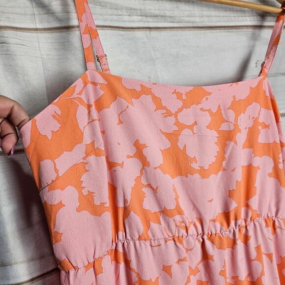 Sanctuary Maxi Dress Womens XL Pink Tiered Smocked Cottage Coquette Prairie B - Picture 5 of 12